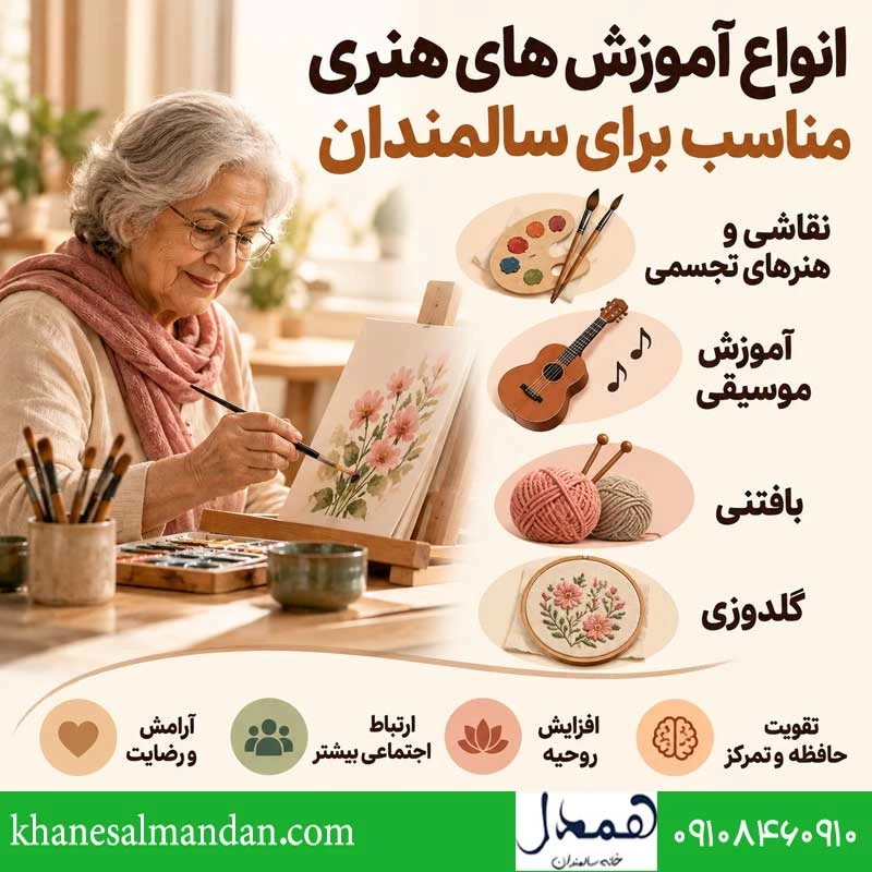 انواع آموزش‌ های هنری مناسب برای سالمندان